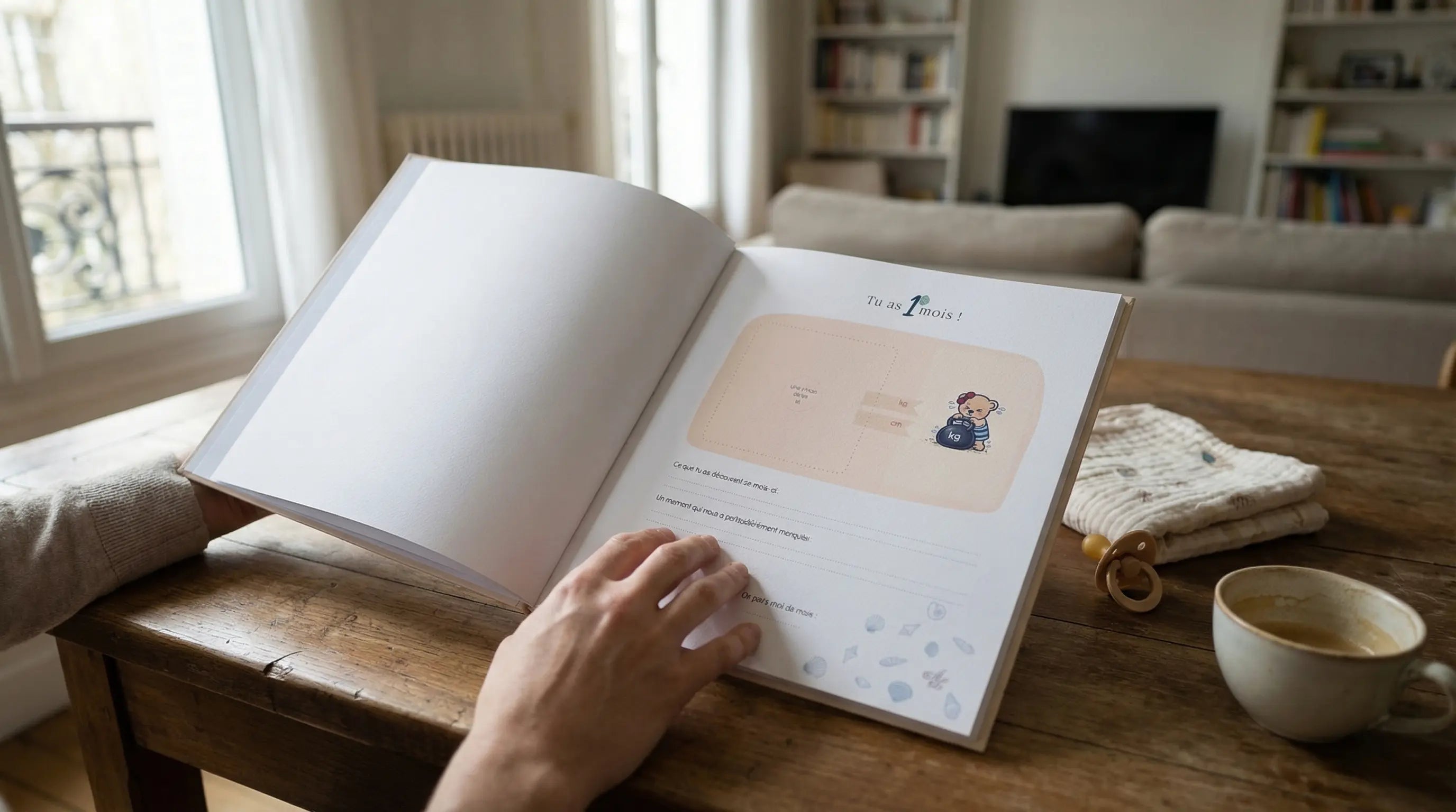 Album photo naissance ourson bleu