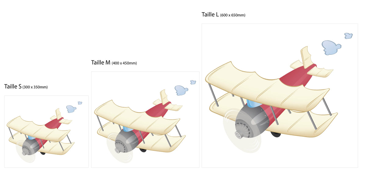 Stickers avion chambre enfant