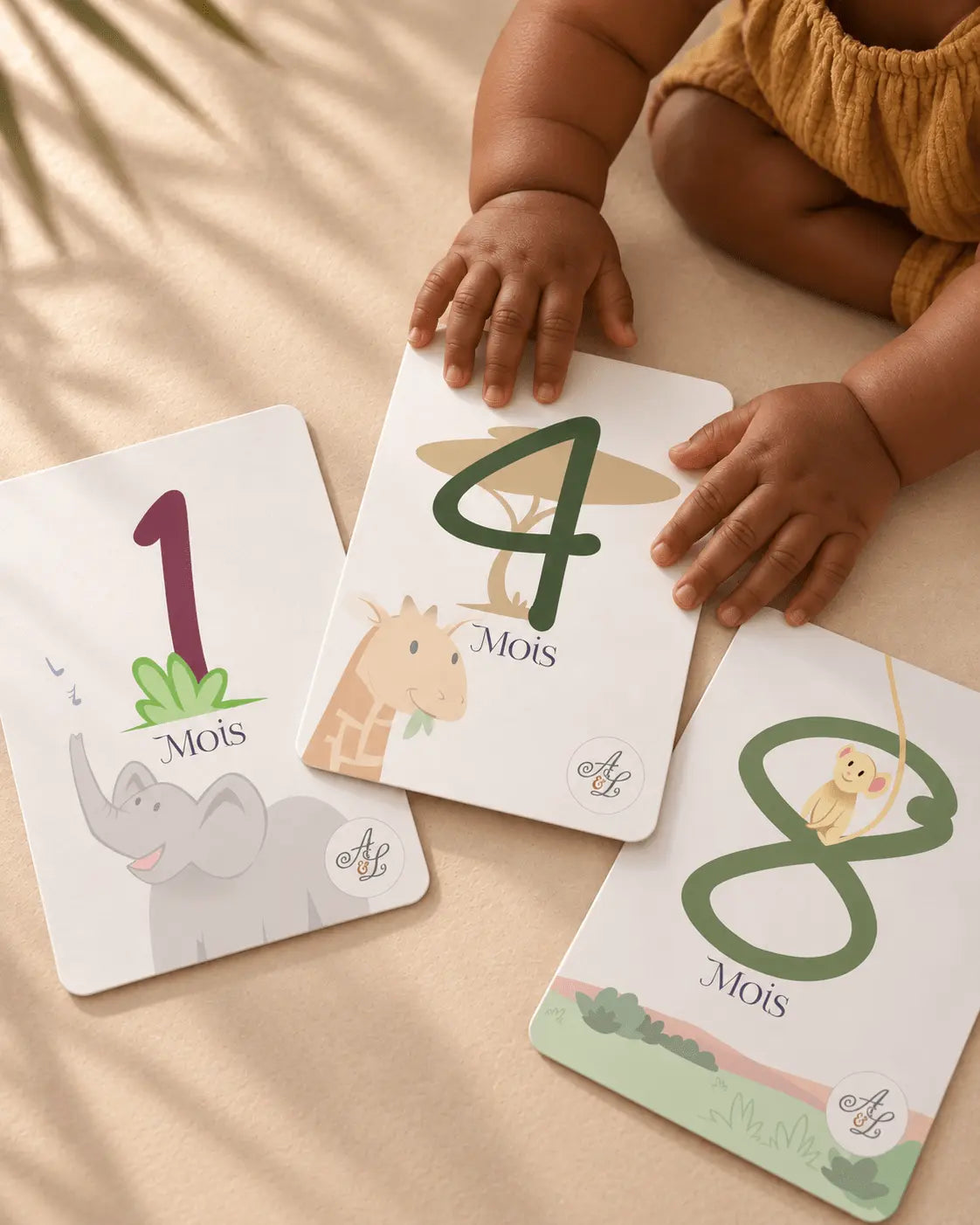 Cartes étapes bébé Jungle