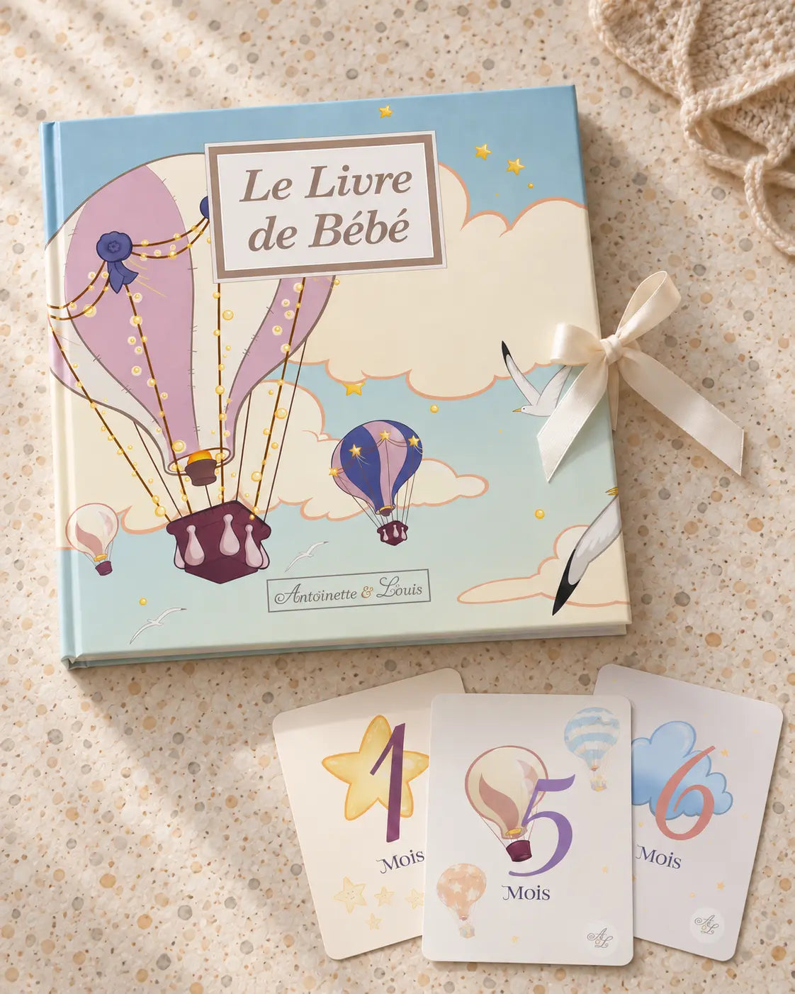 Cartes étapes bébé Montgolfière