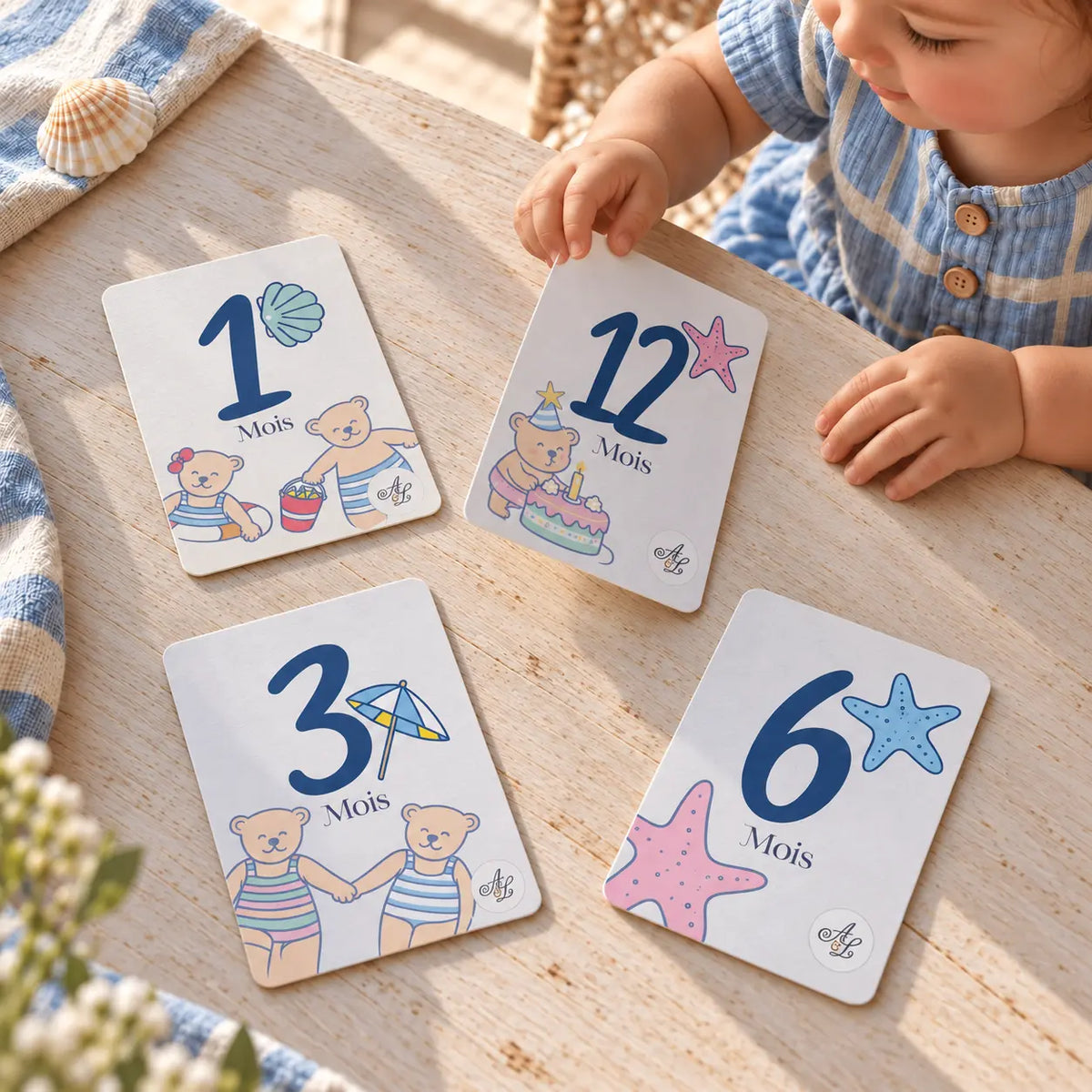 Cartes étapes bébé Ourson
