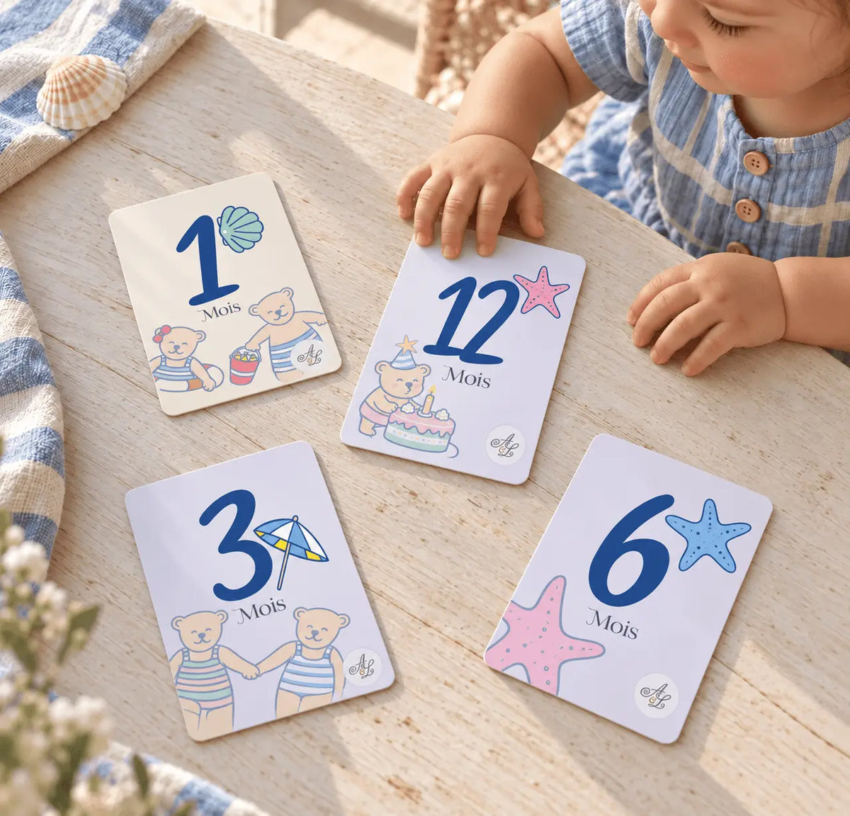 Cartes étapes bébé Ourson