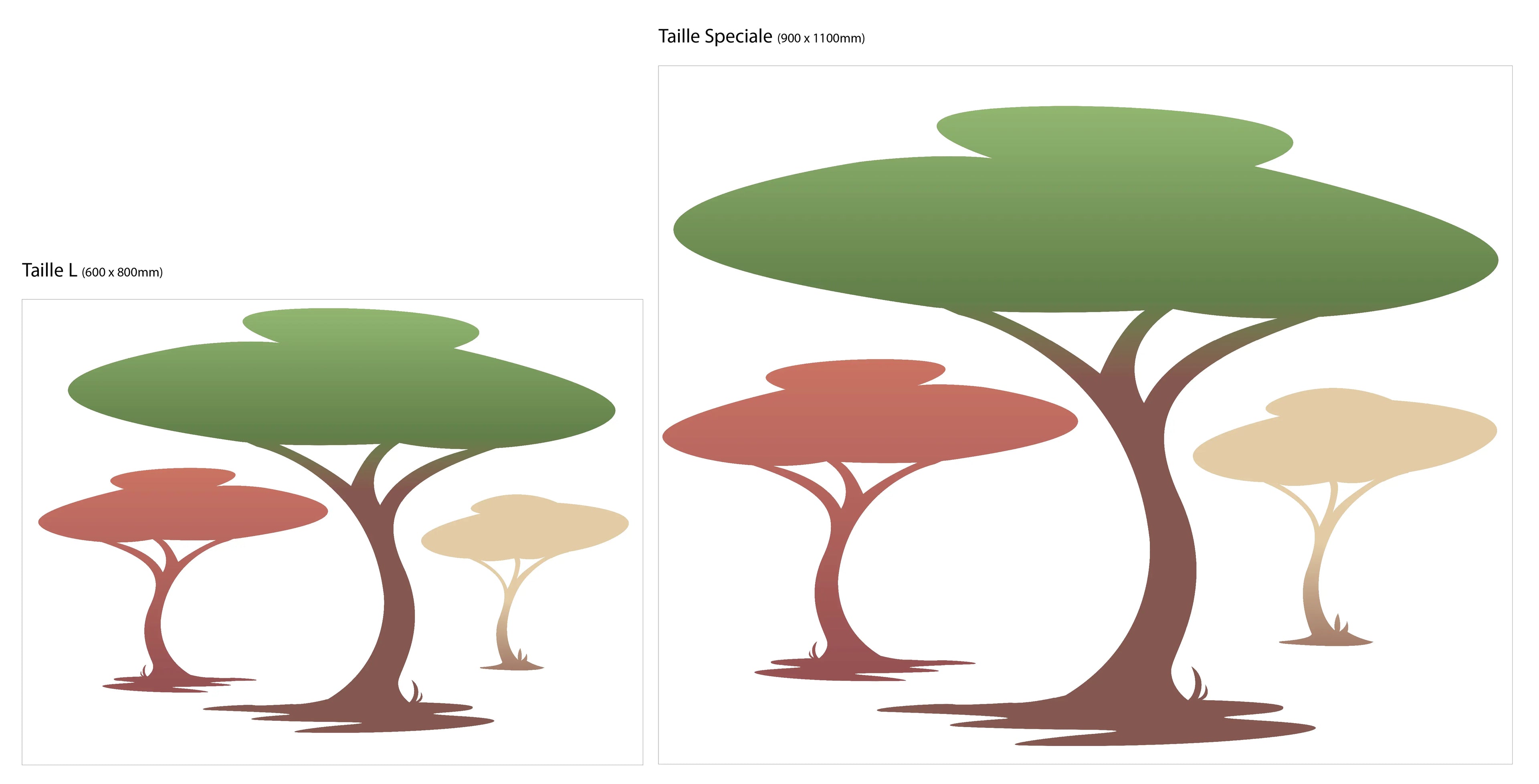 Stickers arbre chambre bébé jungle