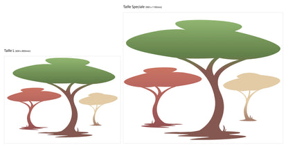 Stickers arbre chambre bébé jungle
