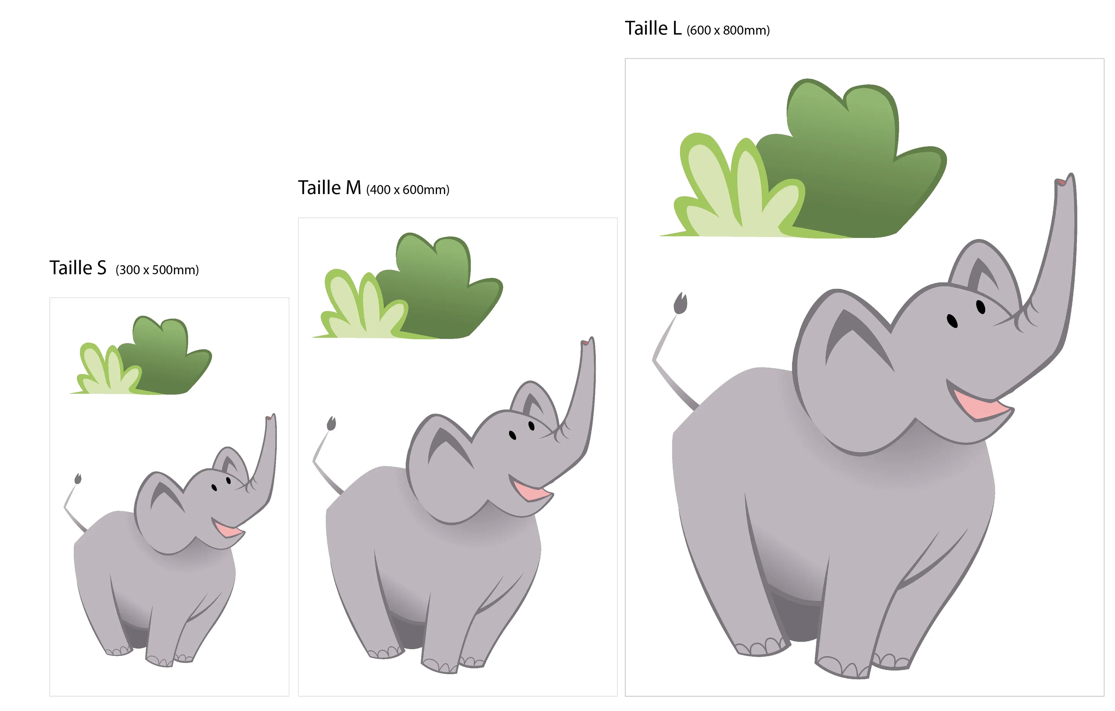 Sticker chambre bébé éléphant