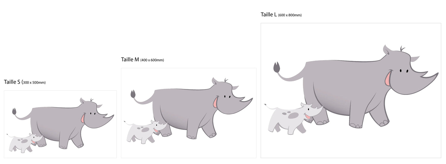 Stickers rhinocéros chambre enfant