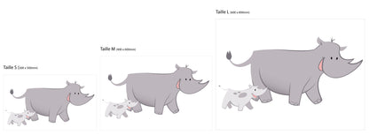 Stickers rhinocéros chambre enfant