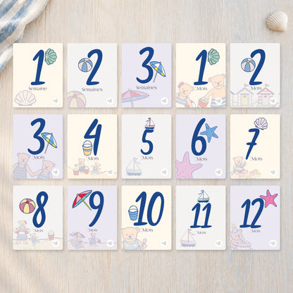 Cartes étapes bébé Ourson