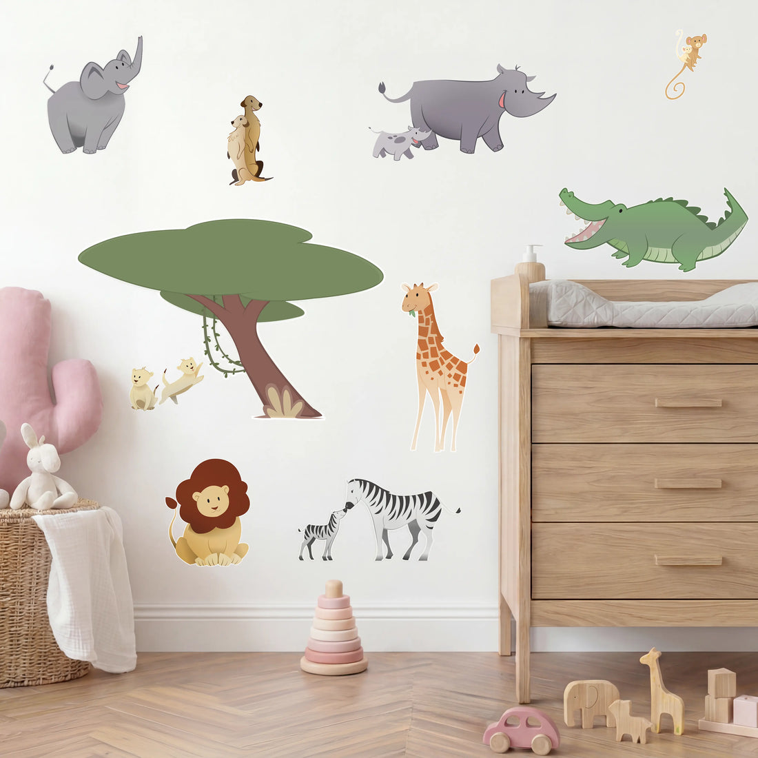 Planche stickers animaux de la jungle