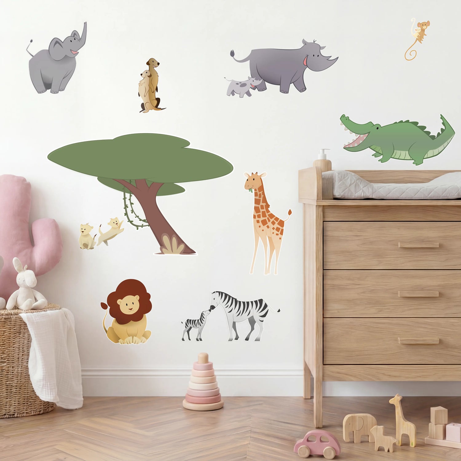 Planche stickers animaux de la jungle