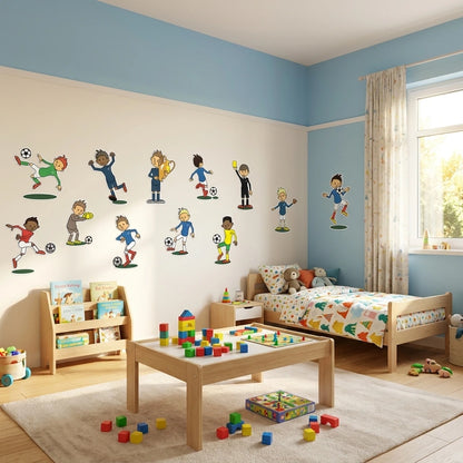Planche stickers muraux foot enfant