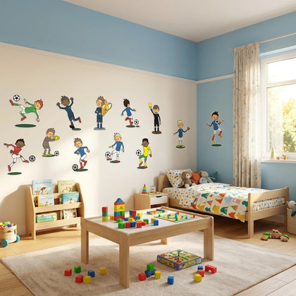 Planche stickers muraux foot enfant