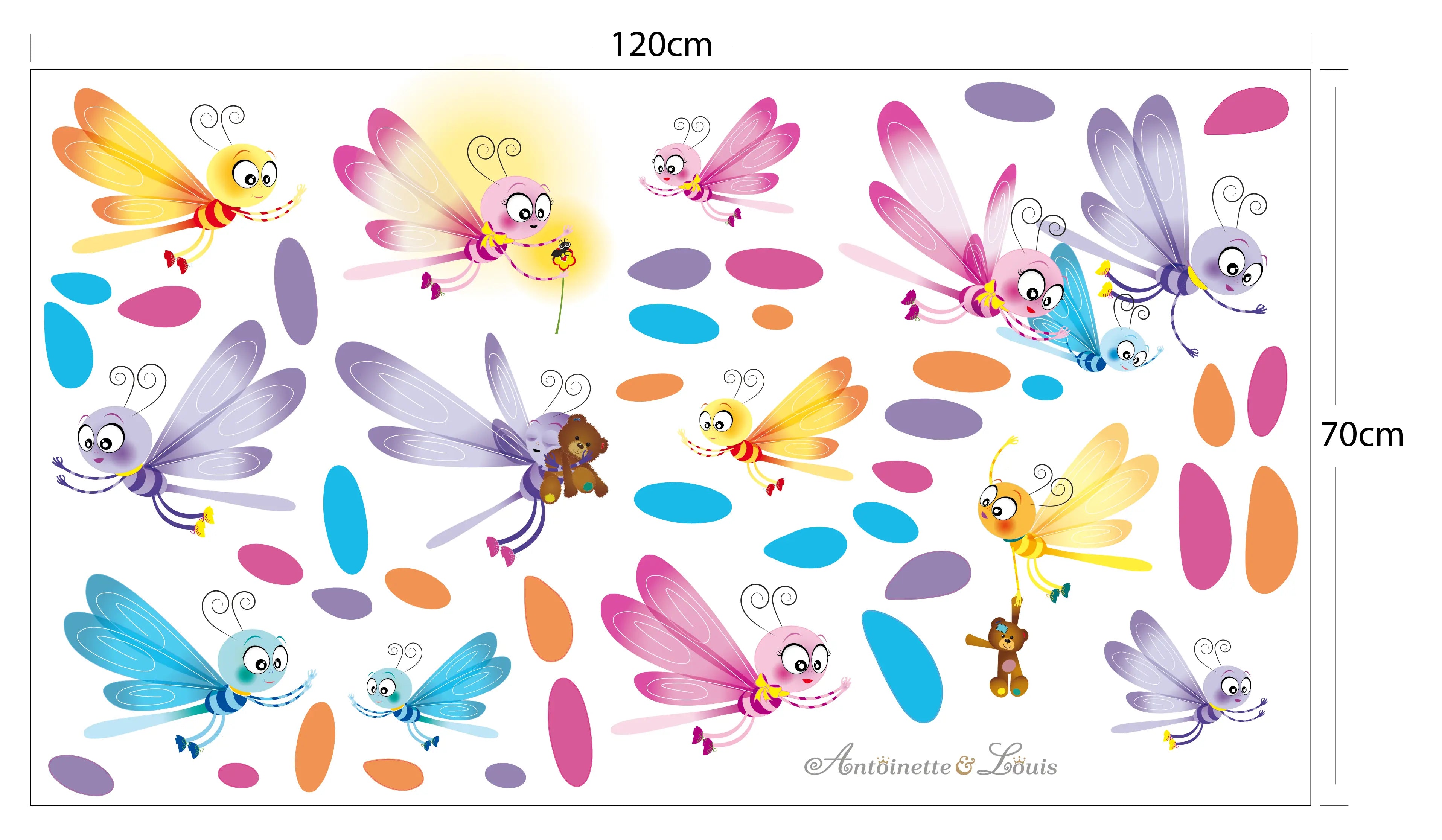 Planche stickers Libellules