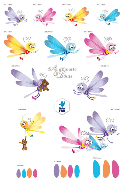 Planche stickers Libellules