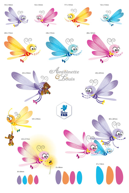 Planche stickers Libellules
