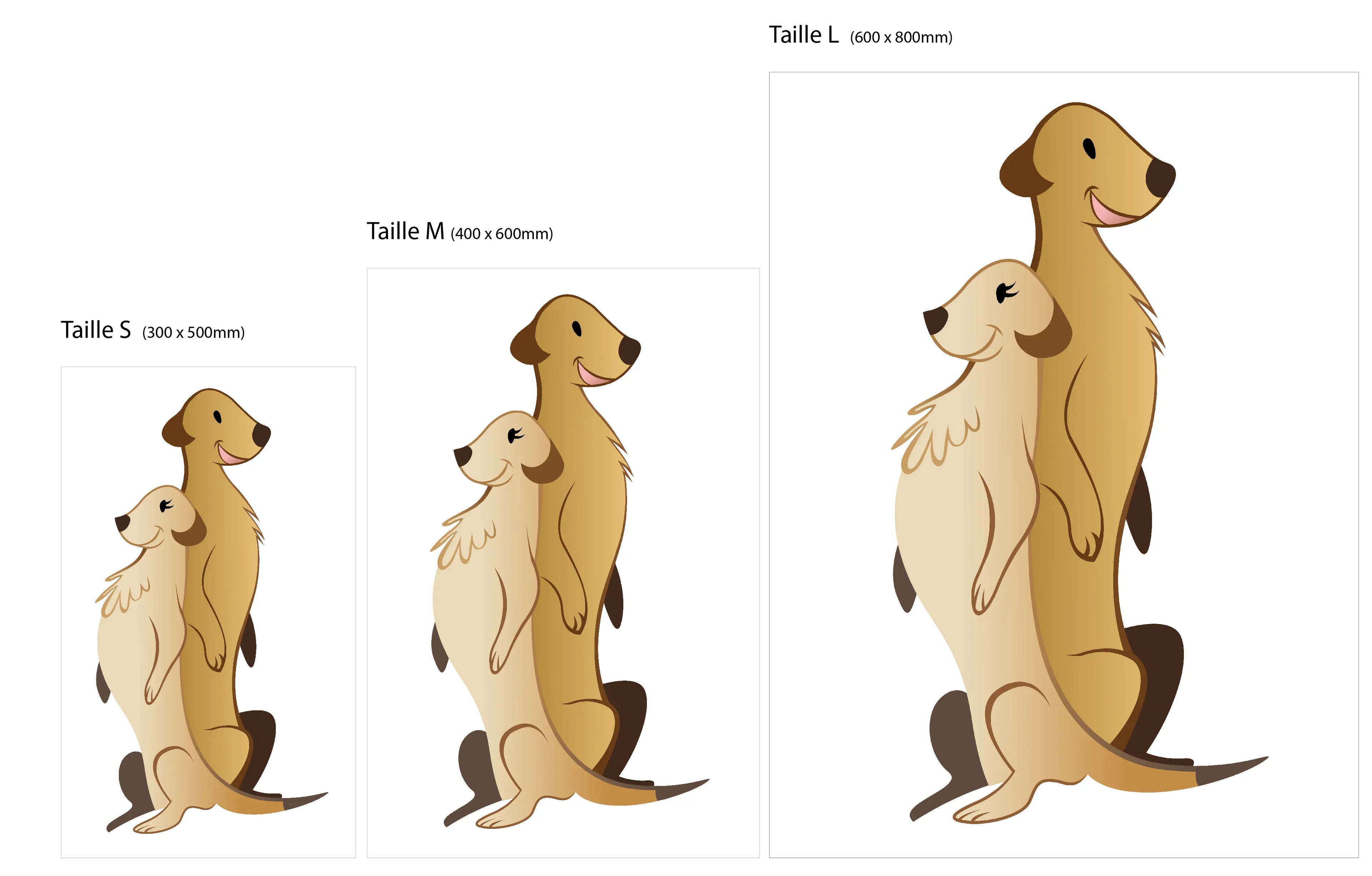Stickers suricate chambre bébé