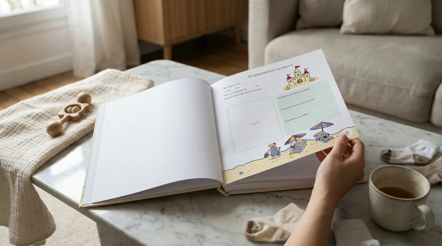 Album photo naissance ourson rose