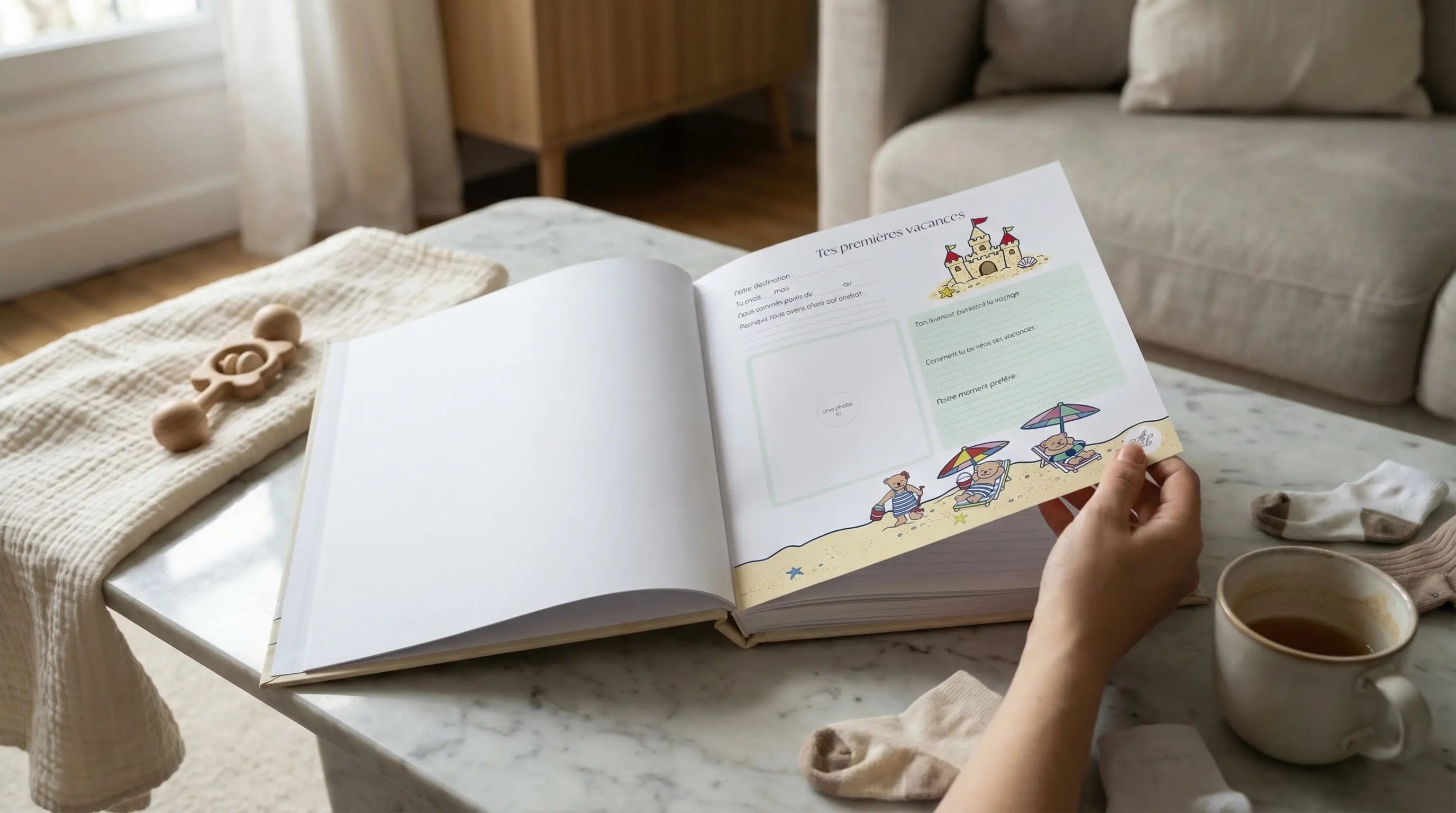 Album photo naissance ourson rose