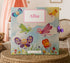 Album photo de naissance personnalisé thème papillons et libellules, couverture rigide, prénom Alba, création Antoinette & Louis – fabrication française