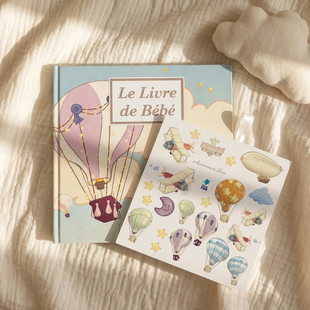 Stickers de naissance Montgolfière &amp; Avion