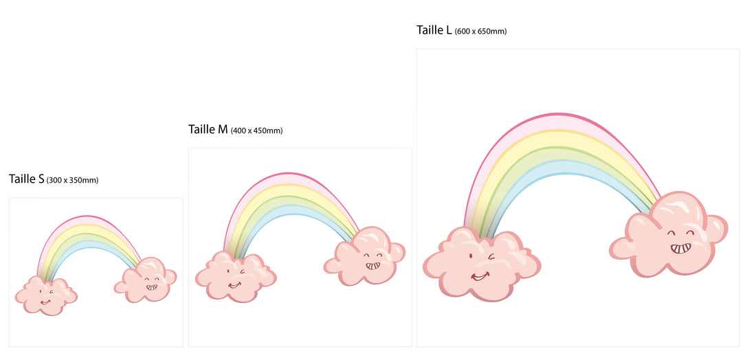 stickers muraux arc en ciel