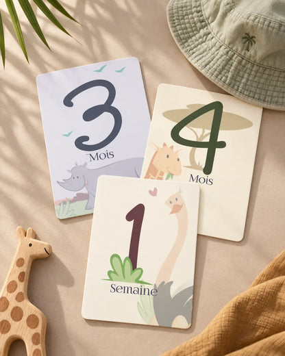 Cartes étapes bébé Jungle