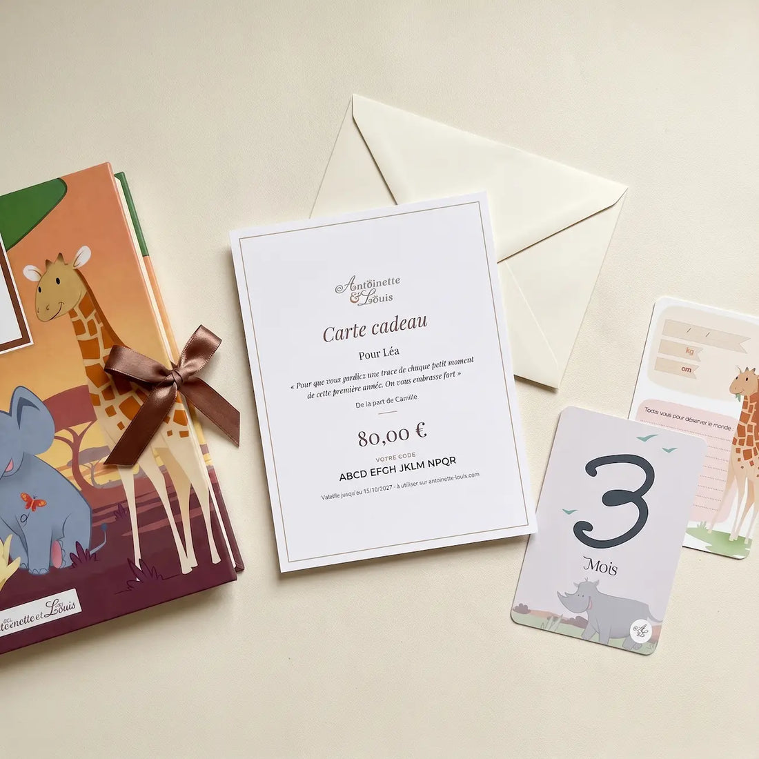 Carte cadeau naissance : 30, 50 ou 80 €