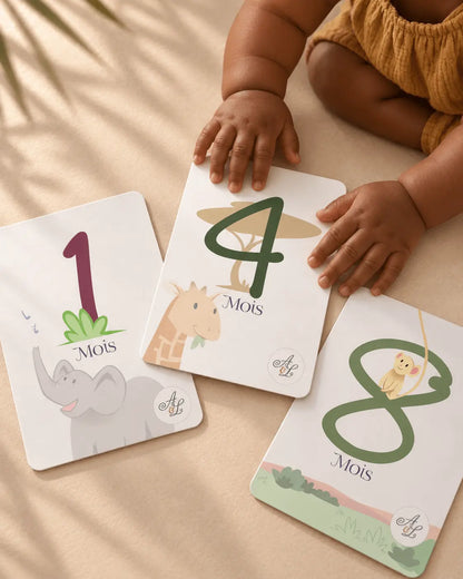 Cartes étapes bébé Jungle