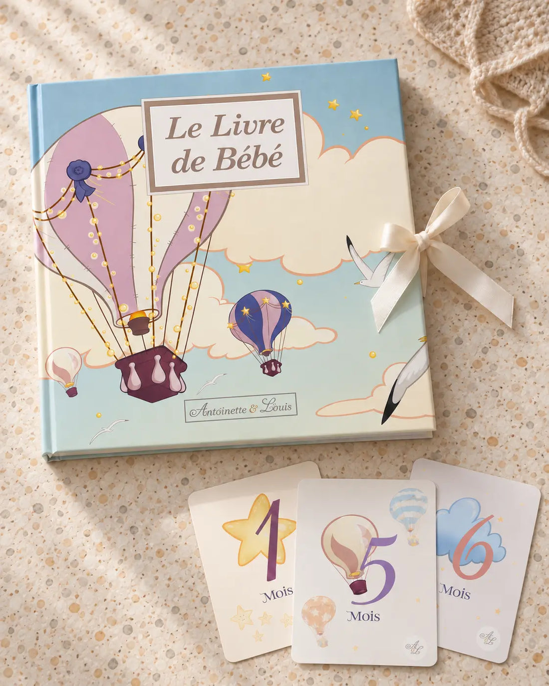 Cartes étapes bébé Montgolfière