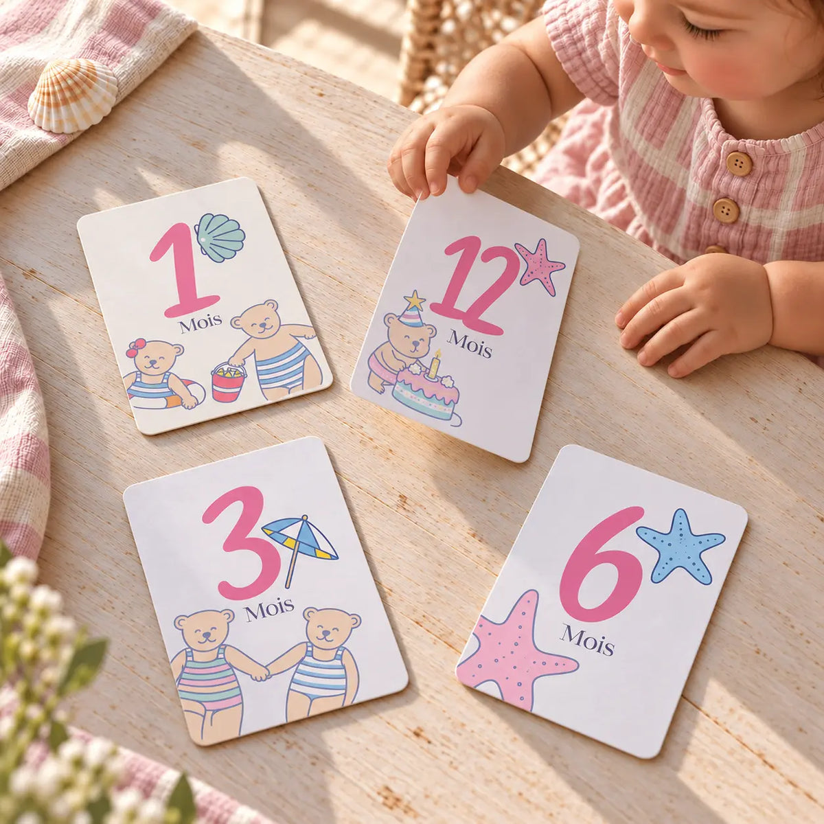 Cartes étapes bébé Ourson