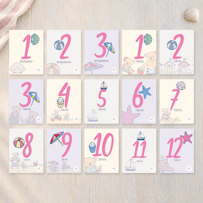 Cartes étapes bébé Ourson