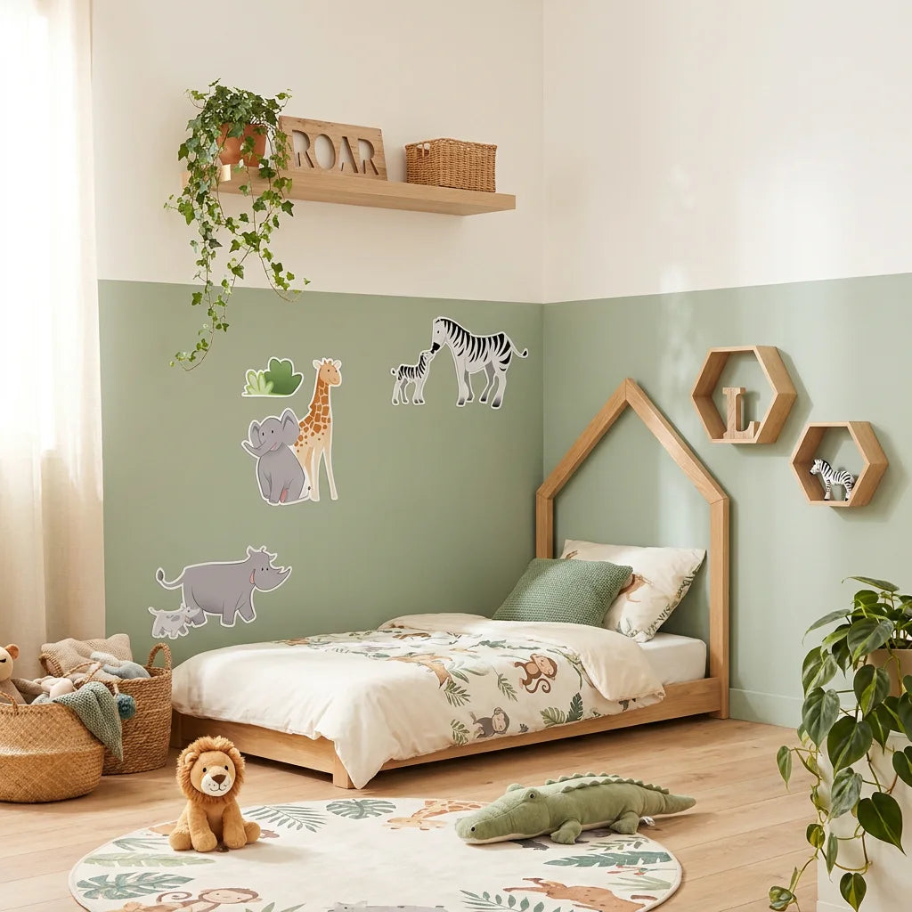 Planche stickers animaux de la jungle