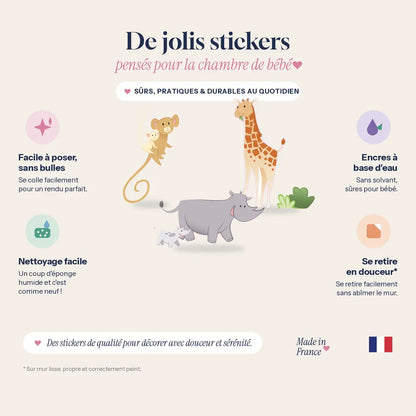Stickers girafe chambre bébé