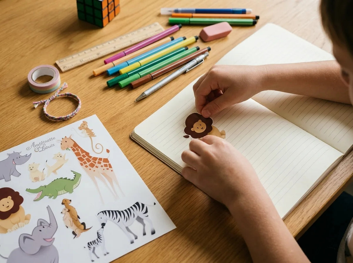 Mini stickers animaux de la jungle scrapbooking