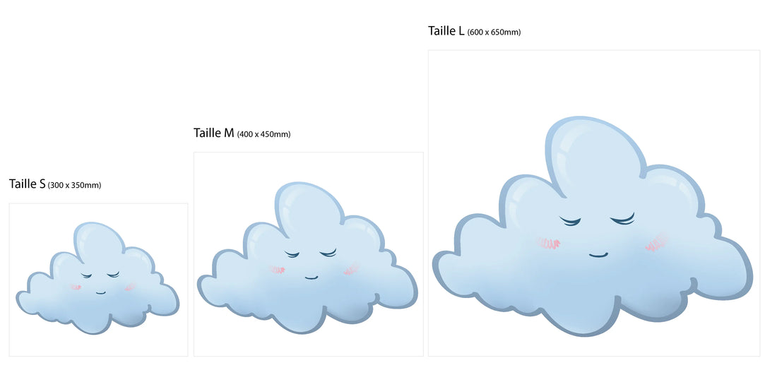 Stickers nuages chambre bébé