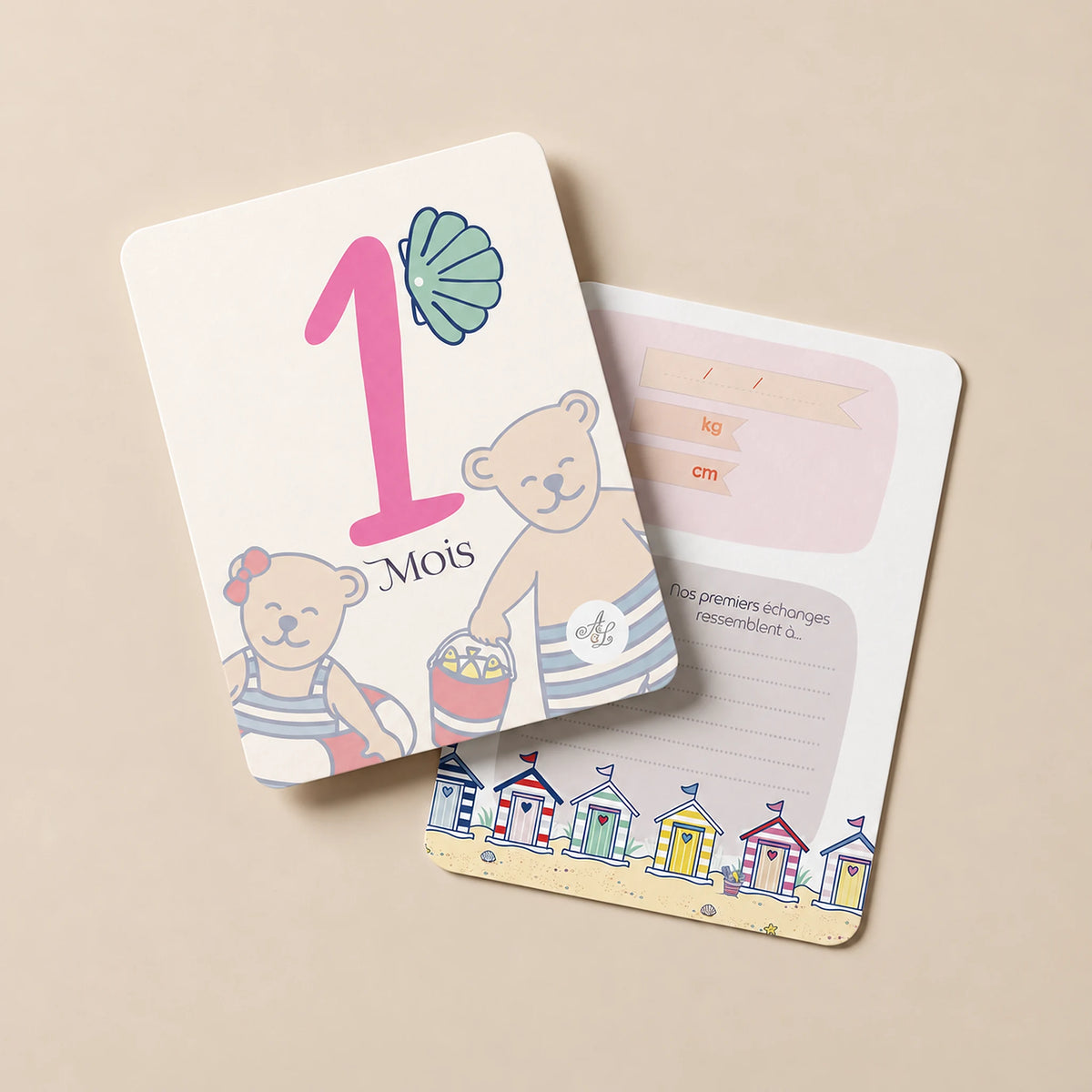 Cartes étapes bébé Ourson