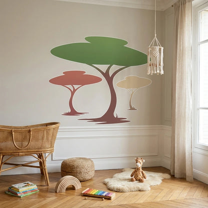 Stickers arbre chambre bébé jungle