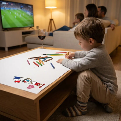 Pack 5 stickers enfant supporter équipe de France Foot - Coupe du monde 2026 