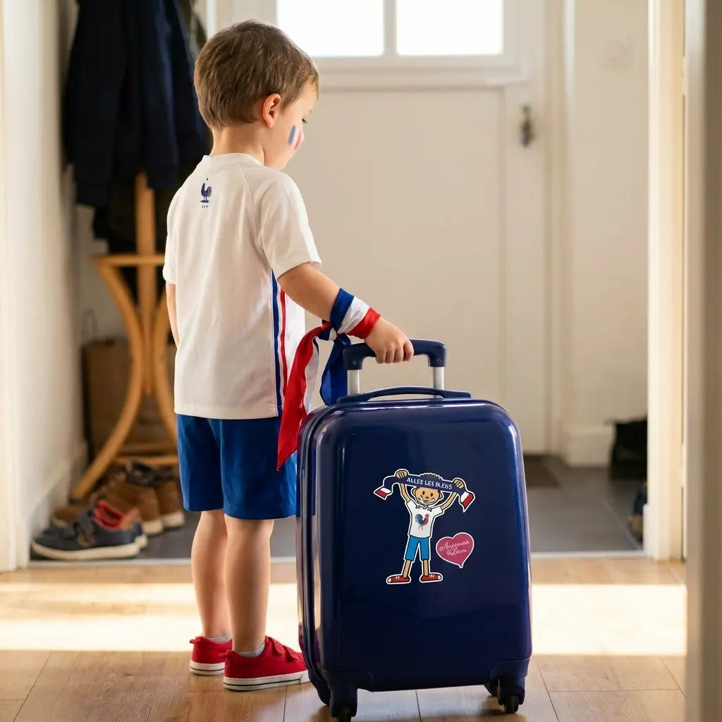 Pack 5 stickers enfant supporter équipe de France Foot - Coupe du monde 2026 