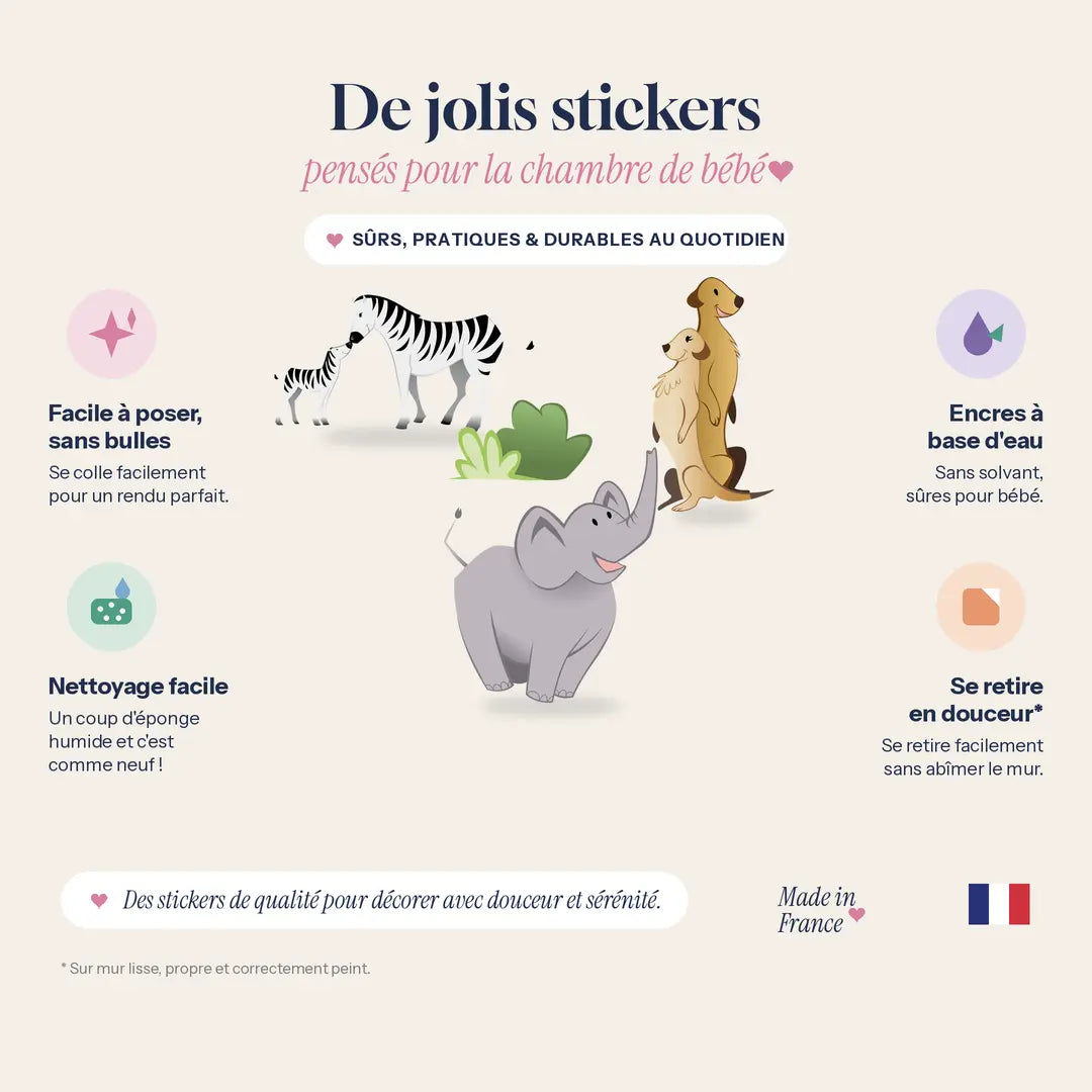 Sticker chambre bébé éléphant