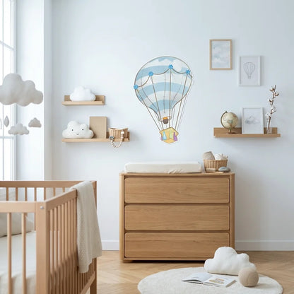 Stickers Montgolfière bleue pour chambre bébé
