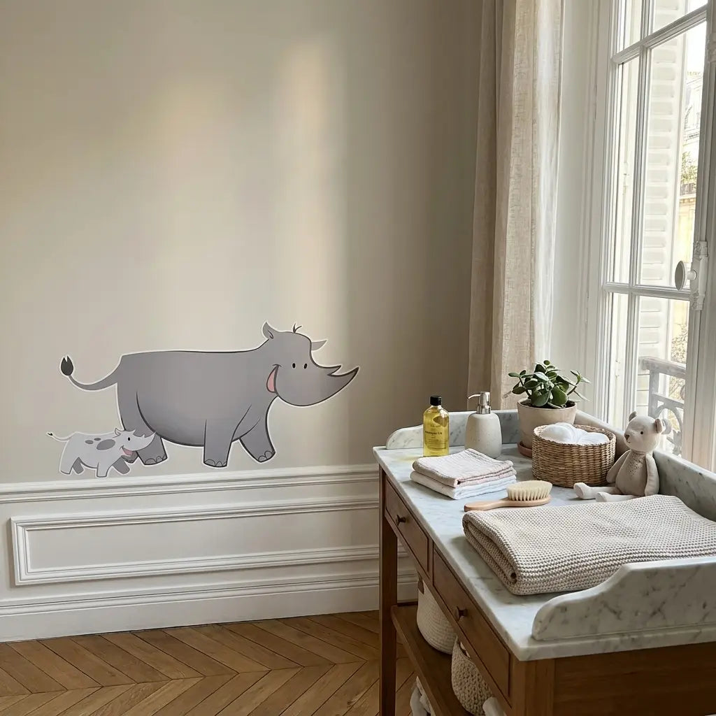 Stickers rhinocéros chambre enfant