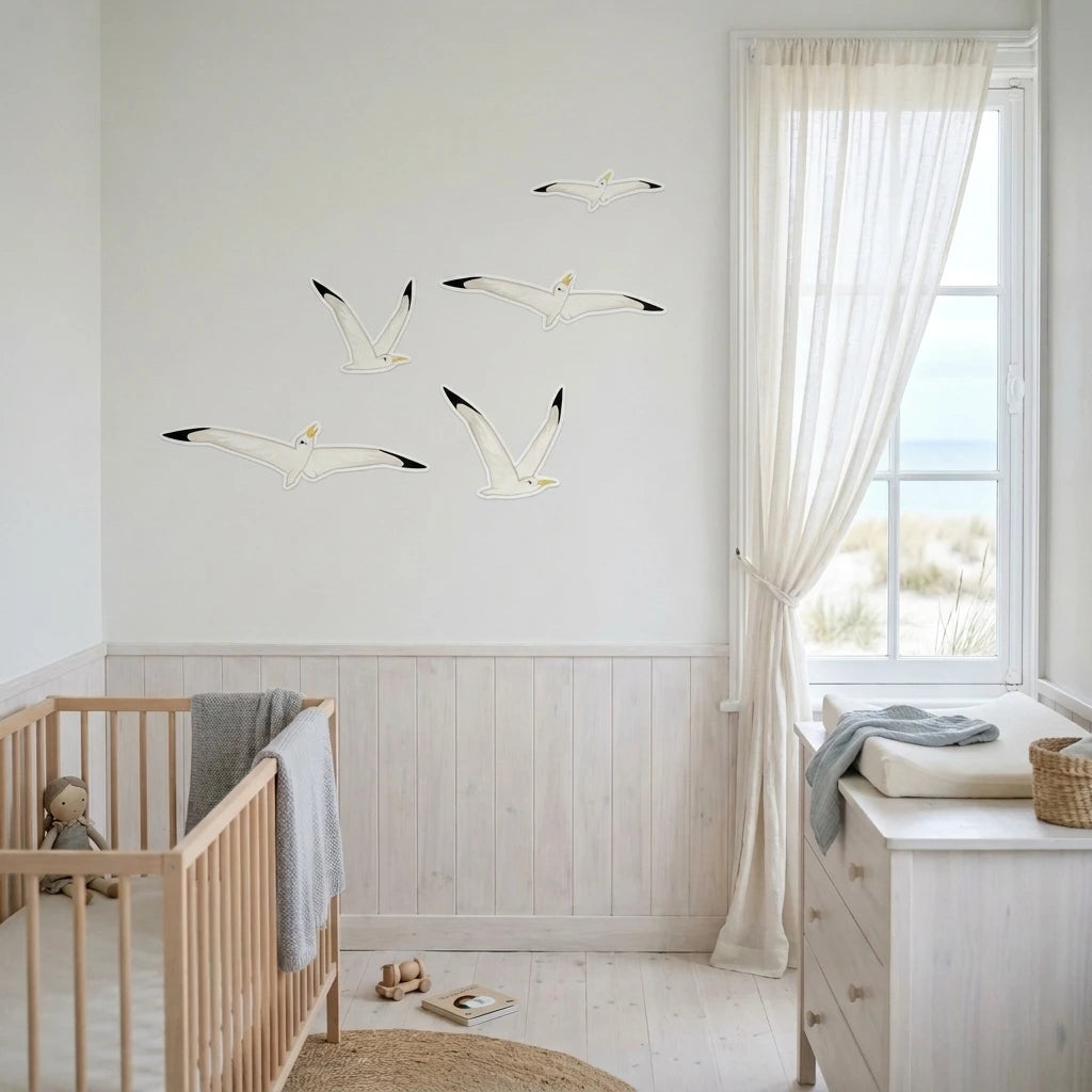 Stickers oiseaux chambre bébé