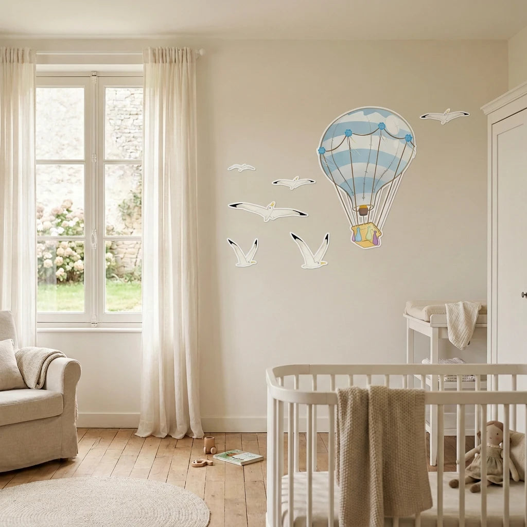 Stickers oiseaux chambre bébé