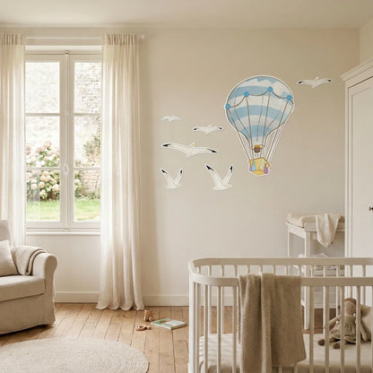 Stickers oiseaux chambre bébé