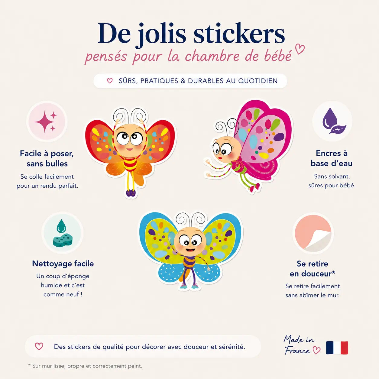 Planche stickers papillons